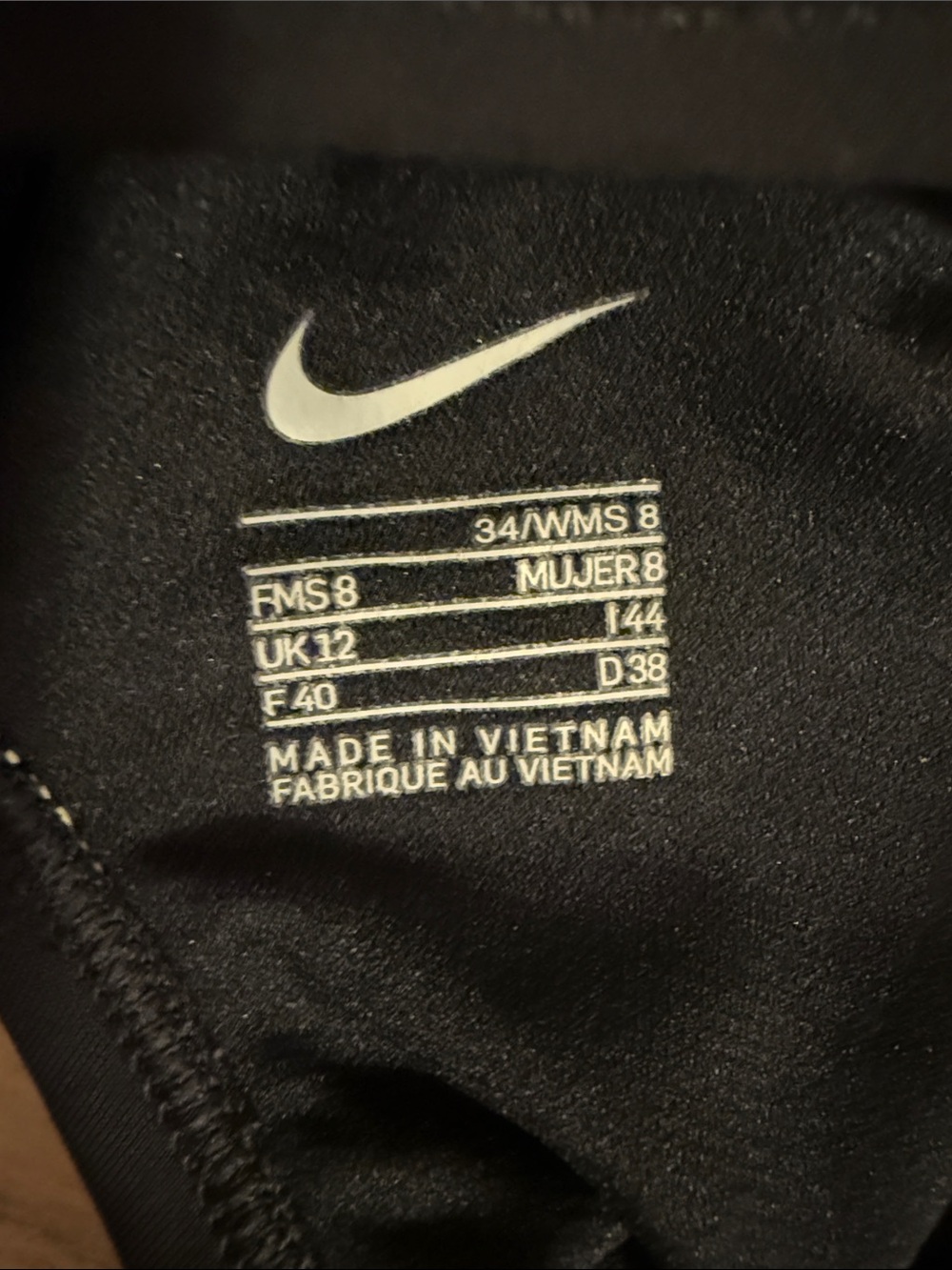 Nike Black Athletic One-Piece Swim Suit with White Swoosh - Picture 4 of 7